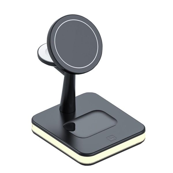 4 In 1 Magnetic Wireless Charger For Iphone / Iwatch / Airpods & More - Black - Image 2