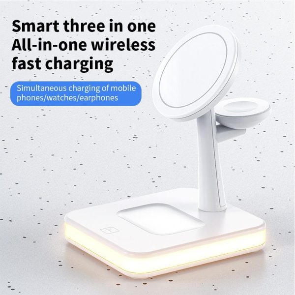 4 In 1 Magnetic Wireless Charger For Iphone / Iwatch / Airpods & More - Black - Image 7