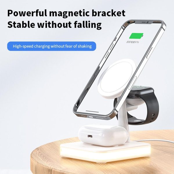 4 In 1 Magnetic Wireless Charger For Iphone / Iwatch / Airpods & More - Black - Image 10