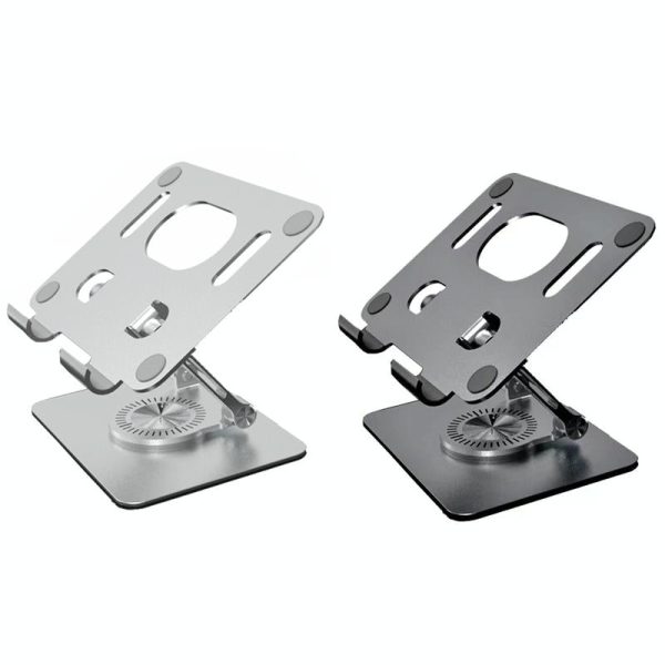 Universal Tablet Stand - 360 Degree Rotating Foldable - Silver - Image 3