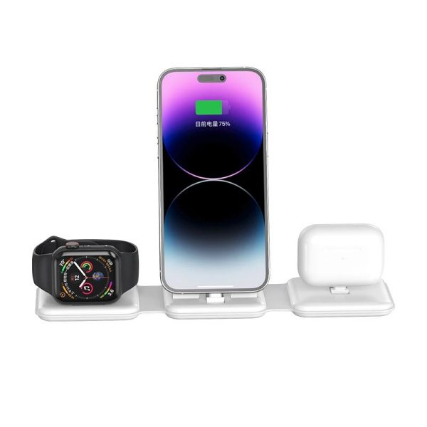 3 In 1 Wireless Charger For Apple Watch Phone & Headset - Black - Image 10