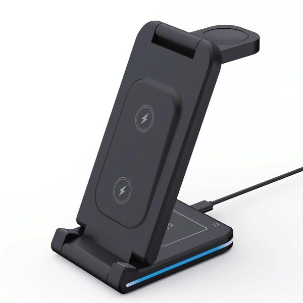 5 In 1 Foldable Wireless Charger 15W Black - Image 2