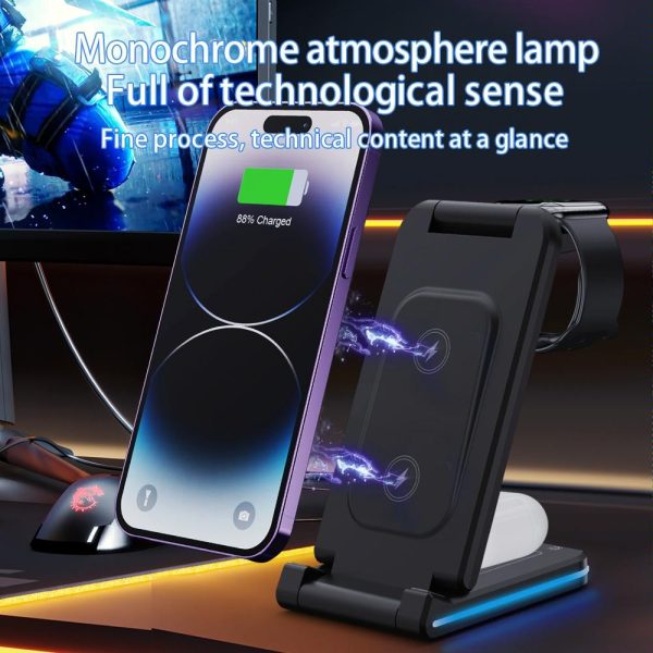 5 In 1 Foldable Wireless Charger 15W Black - Image 5
