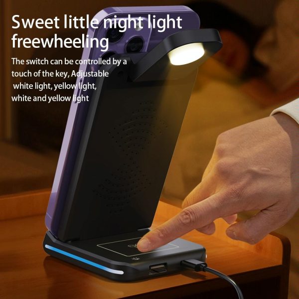5 In 1 Foldable Wireless Charger 15W Black - Image 7