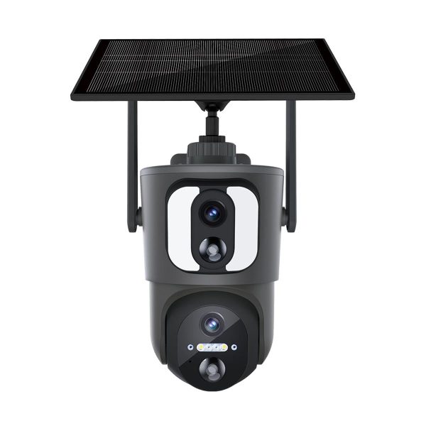2Mp Solar Wifi Camera With Two-Way Voice & Alarm Recording - Black Binocular - Image 2