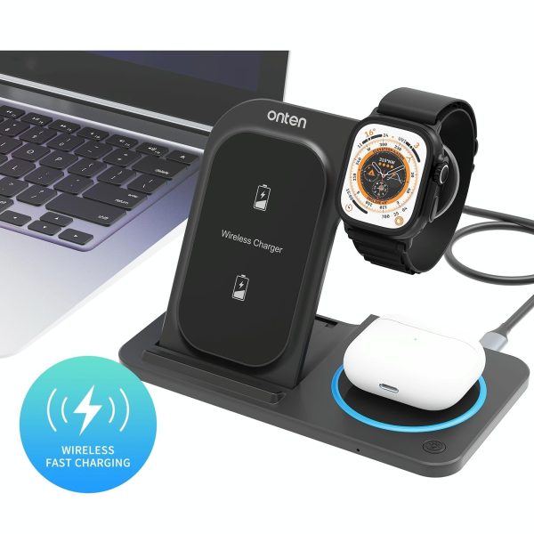 3 In 1 Folding Wireless Charger Black - Image 6