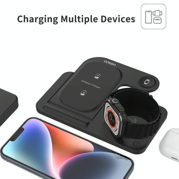 3 In 1 Folding Wireless Charger Black - Image 7
