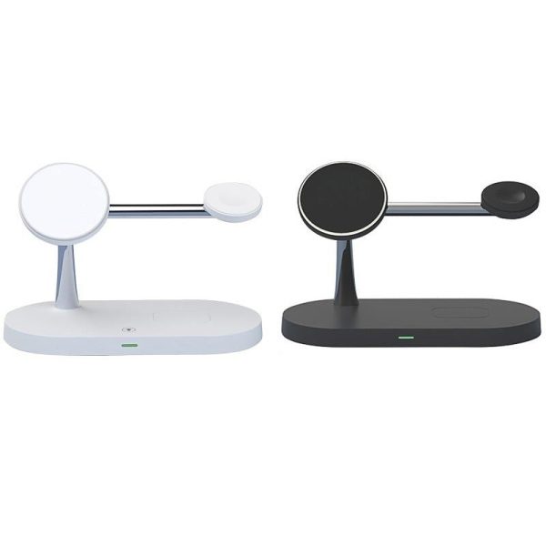 3 In 1 Wireless Charger With Night Light 15W - White - Image 4
