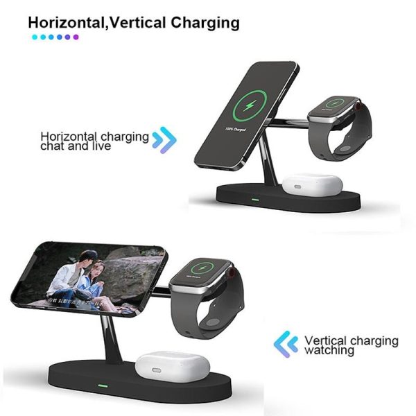 3 In 1 Wireless Charger With Night Light 15W - White - Image 6