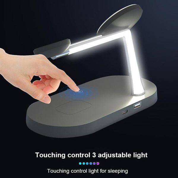 3 In 1 Wireless Charger With Night Light 15W - White - Image 7