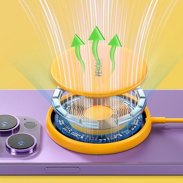 15W Magnetic Wireless Charger Yellow - Image 4