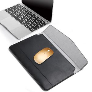 Embossed Notebook Liner Bag with Magnetic Holster - 11-12 Inch Horizontal Design - Dark Blue - Image 7