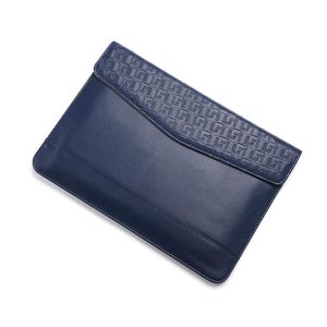 Embossed Notebook Liner Bag with Magnetic Holster - 11-12 Inch Horizontal Design - Dark Blue - Image 9