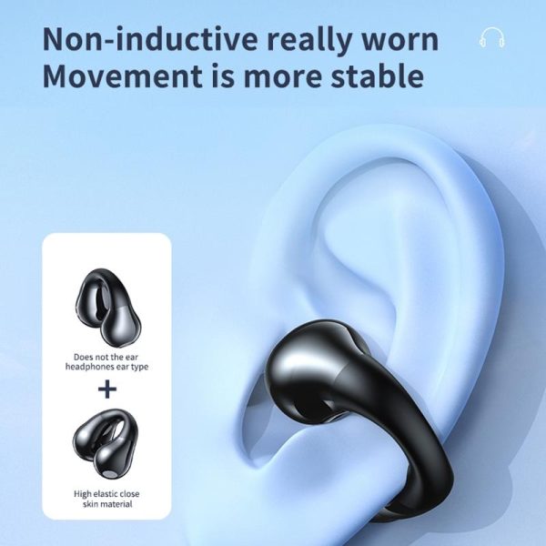 Smart Digital Display Bluetooth Earphones with Transparent Capsule Design - Black - Image 4