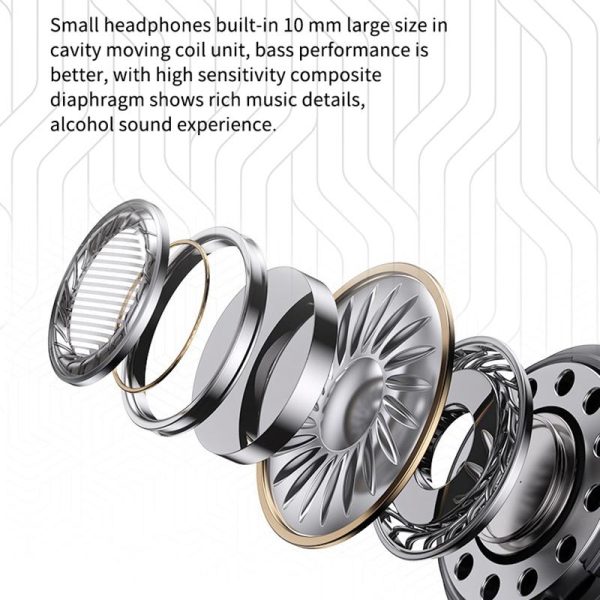Smart Digital Display Bluetooth Earphones with Transparent Capsule Design - Black - Image 8