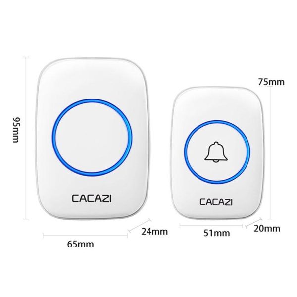 Wireless Waterproof Smart Doorbell - 2 Battery Options - White - Image 5