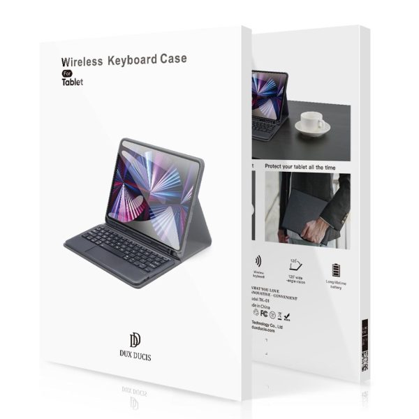 2022 Bluetooth Keyboard Leather Case For Ipad 10.9 With Touchpad & Smart Sleep - Black - Image 7