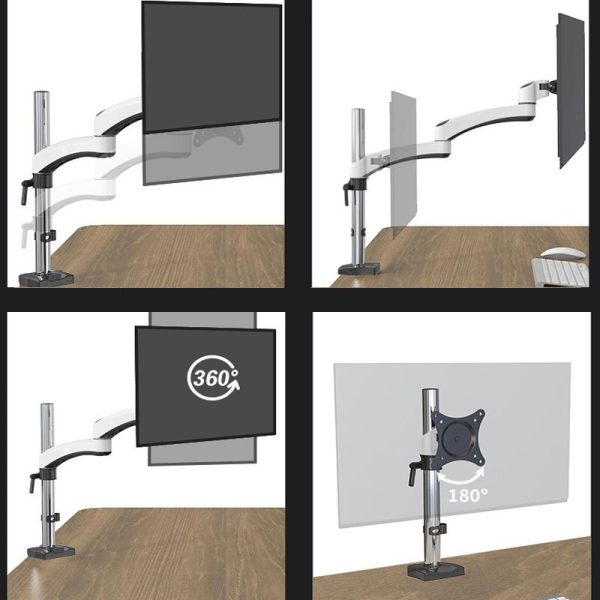 Rotating Aluminum Monitor Bracket for Lifting Lcd - Clip Table - Image 7