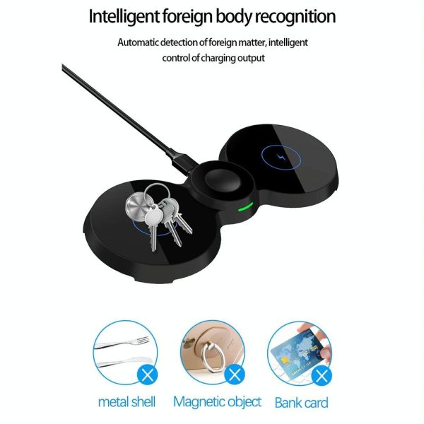 15W 3 In 1 Magnetic Wireless Charger For Phones Watch & Airpods - Black - Image 6