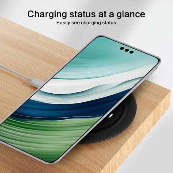 15W Desktop Wireless Charging Pad - Black - Image 4