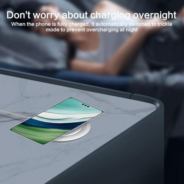 15W Desktop Wireless Charging Pad - Black - Image 6