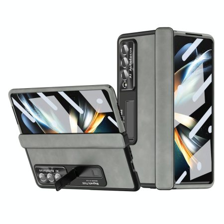 Magnetic Phone Case for Samsung Galaxy z Fold 4 - Napa Pattern - White