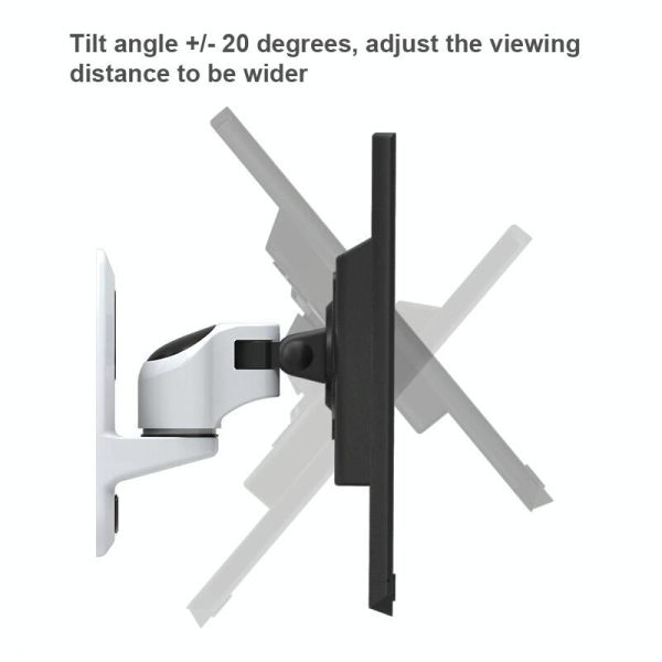 Universal Swivel Wall Mount for Computer Monitors - White - Image 4