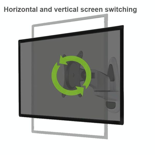 Universal Swivel Wall Mount for Computer Monitors - White - Image 6