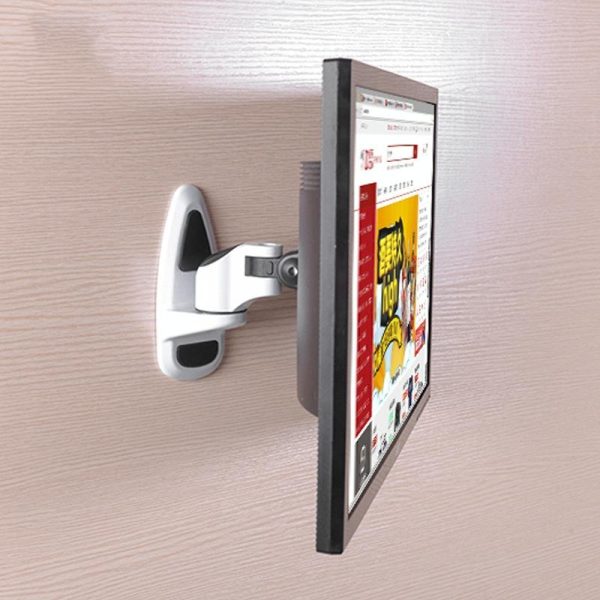 Universal Swivel Wall Mount for Computer Monitors - White - Image 8