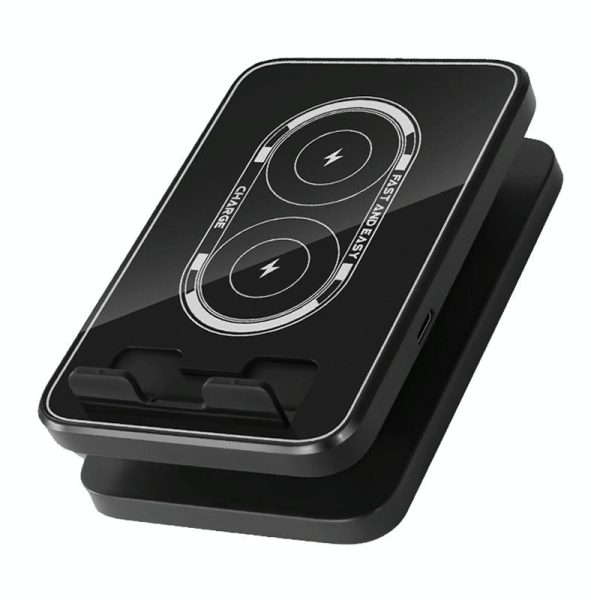 15W Wireless Charging Phone Holder Black - Image 3