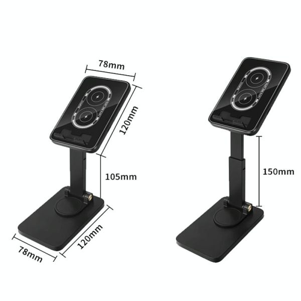 15W Wireless Charging Phone Holder Black - Image 4