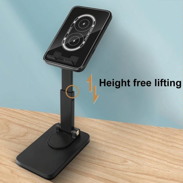 15W Wireless Charging Phone Holder Black - Image 7