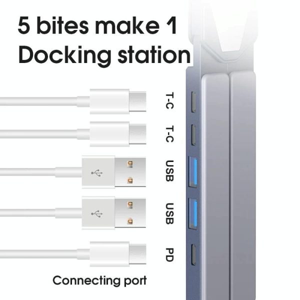 Versatile Laptop Docking Stand with Enhanced Cooling and Folding Design - Silver - Image 6