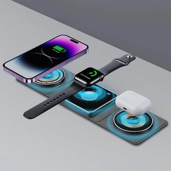 15W 3 In 1 Foldable Magnetic Wireless Charger - Image 10