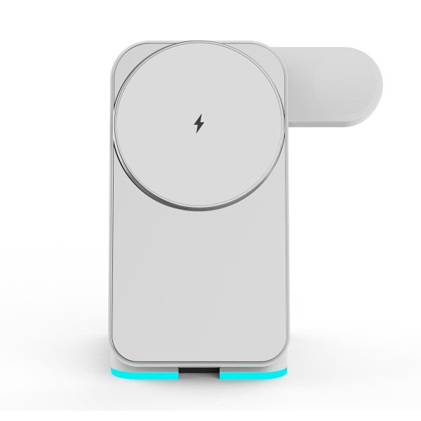 Foldable 3 In 1 Rgb Led Wireless Charger - Black - Image 3