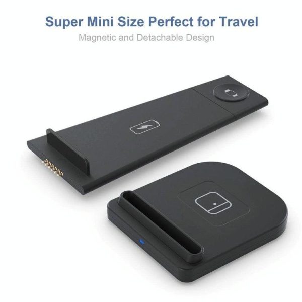 3 In 1 Portable Wireless Charger Detachable - White - Image 6