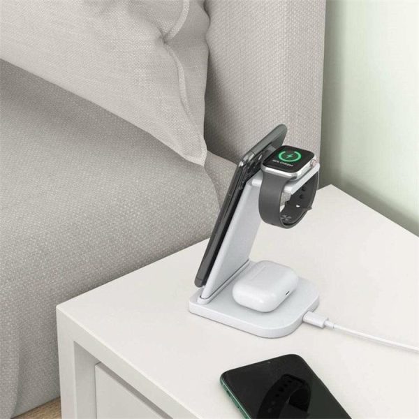3 In 1 Portable Wireless Charger Detachable - White - Image 8