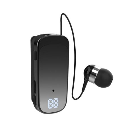 K65 Wireless Business Earbuds - Retractable Cable - Black