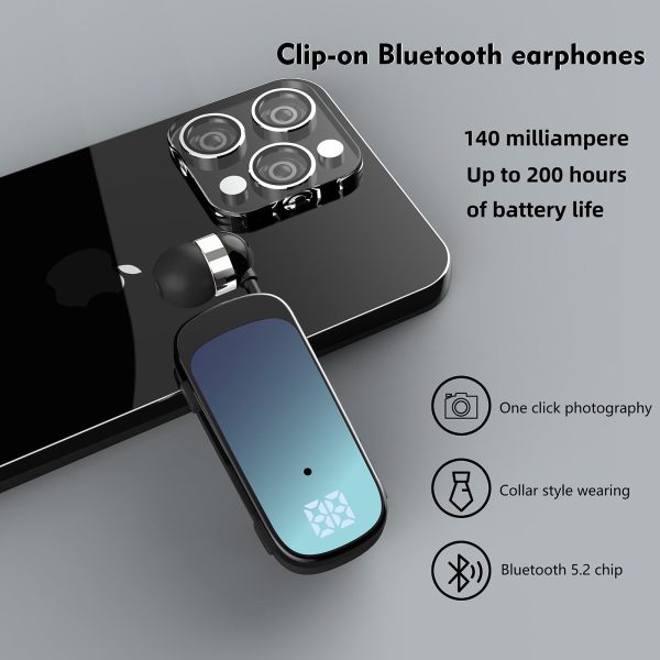 K65 Wireless Business Earbuds - Retractable Cable - Black - Image 5