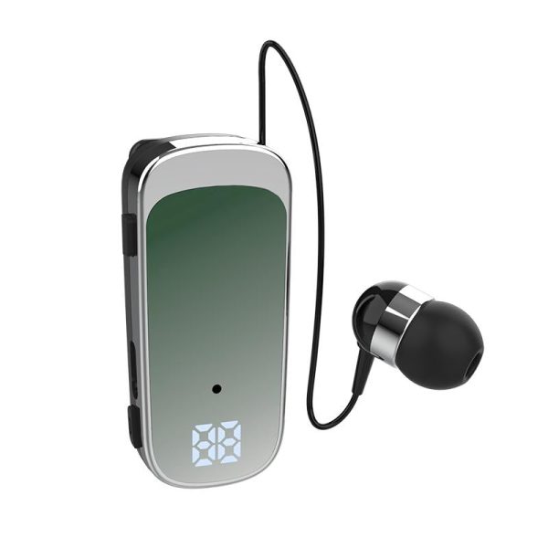 K65 Wireless Business Earbuds - Retractable Cable - Black - Image 10