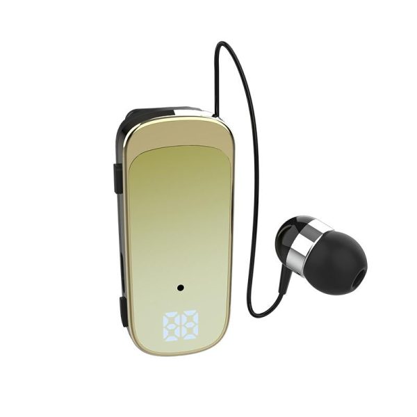 K65 Wireless Business Earbuds - Retractable Cable - Black - Image 12