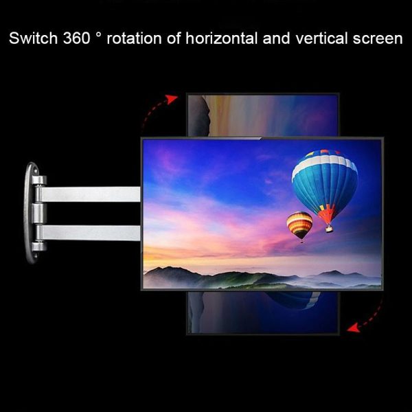 Universal Swivel Wall Mount for Computer Monitors - Black - Image 7
