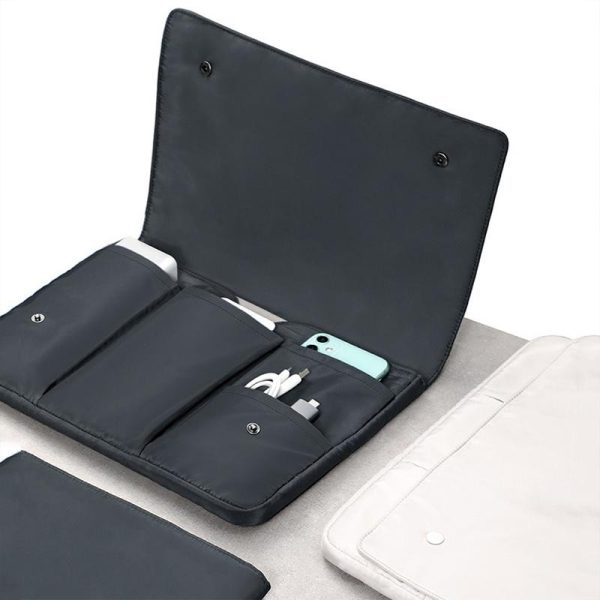13 Inch Multi-layer Laptop Sleeve - Waterproof & Shock-absorbing Storage Bag - Black - 13 Inch - Image 3