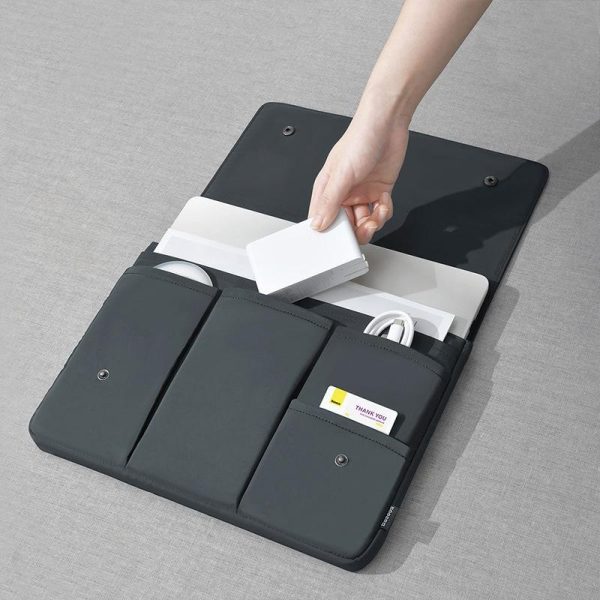 13 Inch Multi-layer Laptop Sleeve - Waterproof & Shock-absorbing Storage Bag - Black - 13 Inch - Image 11