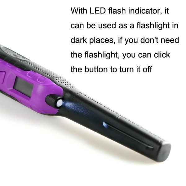 Small Handheld Metal Detector for Outdoor Treasure Hunting - Black Purple - Image 4