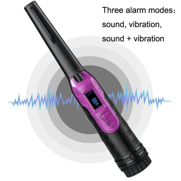 Small Handheld Metal Detector for Outdoor Treasure Hunting - Black Purple - Image 5