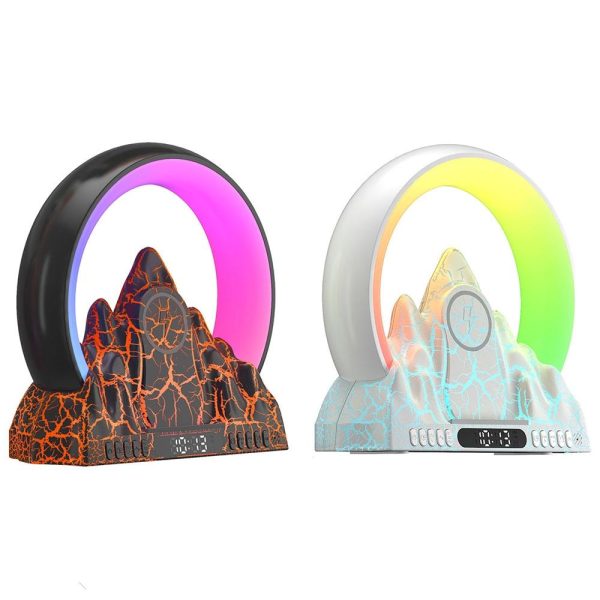 Wireless Charger With Alarm Clock & Bluetooth Speaker - Black - Image 2