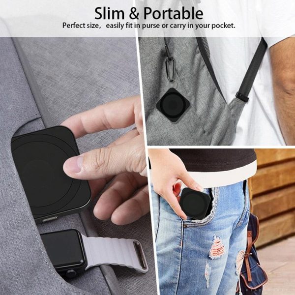 3 In 1 Portable Wireless Charger For Iphone Airpods And Iwatch - Black - Image 10