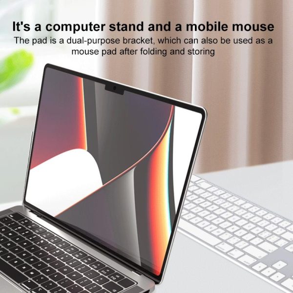 Foldable Magnetic Leather Tablet / Laptop Holder - Black - Image 6