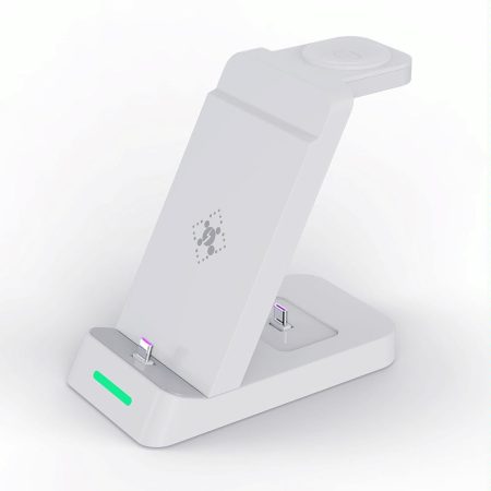 18W 3 In 1 Vertical Charging Stand For Samsung Watch And Galaxy Buds - White